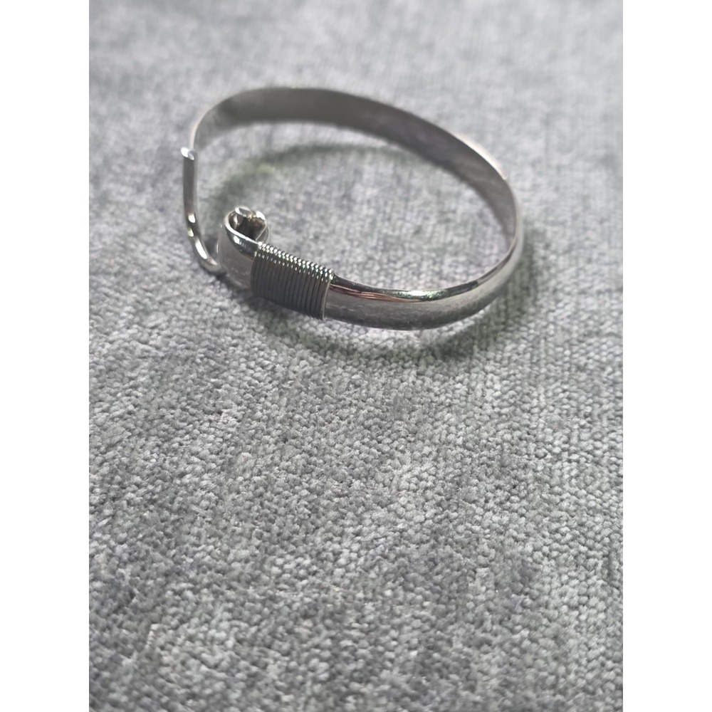 Vintage 925 Sterling Silver Bracelet U Hook Bangle Carribean Horseshoe Ladies - Picture 4 of 6